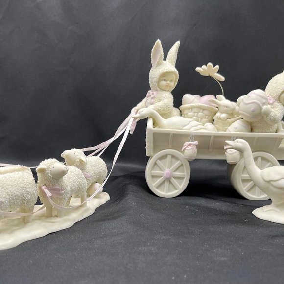 Dept 56 Snowbabies Easter "To Market, To Market, Delivering Eggs" - Picture 1 of 10